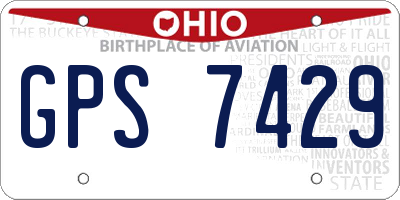 OH license plate GPS7429