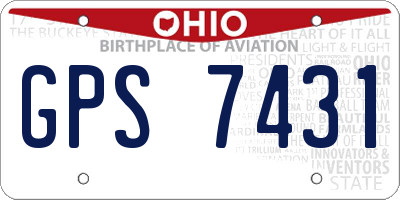 OH license plate GPS7431