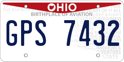 OH license plate GPS7432