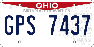 OH license plate GPS7437