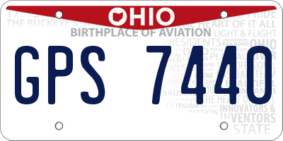 OH license plate GPS7440