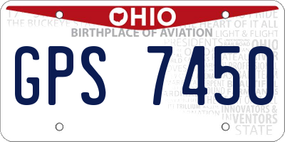 OH license plate GPS7450