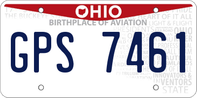 OH license plate GPS7461