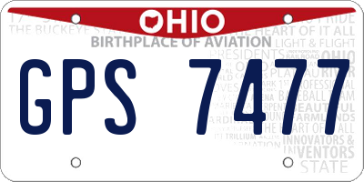 OH license plate GPS7477