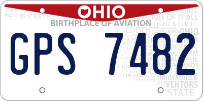 OH license plate GPS7482