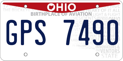OH license plate GPS7490