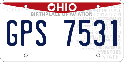 OH license plate GPS7531