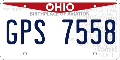 OH license plate GPS7558