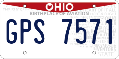OH license plate GPS7571