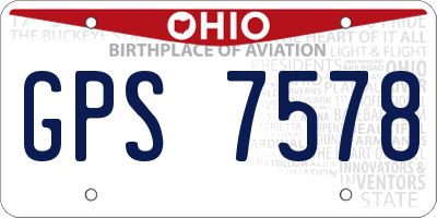 OH license plate GPS7578