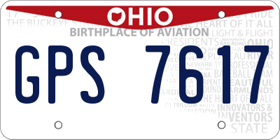 OH license plate GPS7617