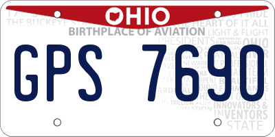 OH license plate GPS7690