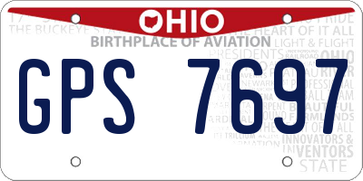OH license plate GPS7697