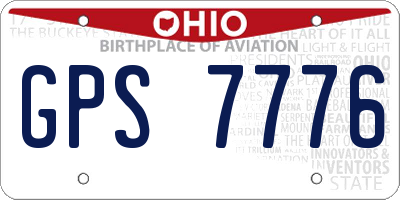 OH license plate GPS7776