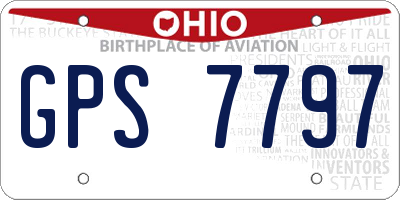 OH license plate GPS7797