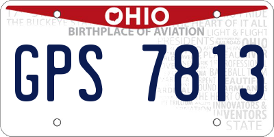 OH license plate GPS7813