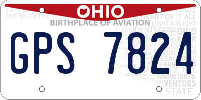 OH license plate GPS7824