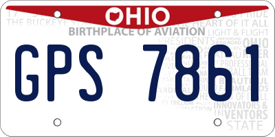 OH license plate GPS7861