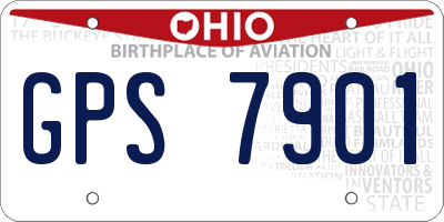 OH license plate GPS7901