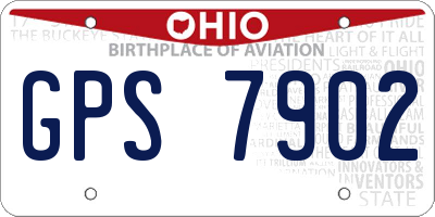 OH license plate GPS7902