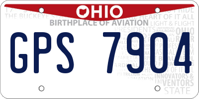 OH license plate GPS7904