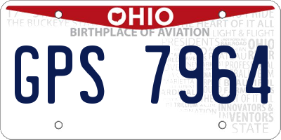OH license plate GPS7964