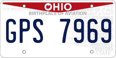 OH license plate GPS7969