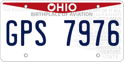 OH license plate GPS7976