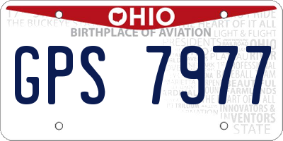 OH license plate GPS7977