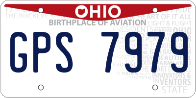 OH license plate GPS7979