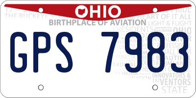 OH license plate GPS7983