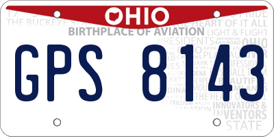 OH license plate GPS8143