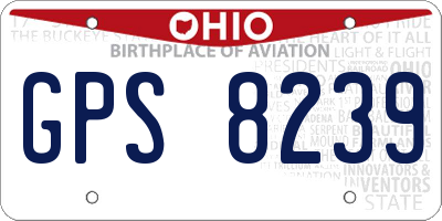 OH license plate GPS8239