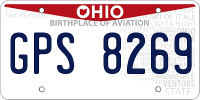 OH license plate GPS8269