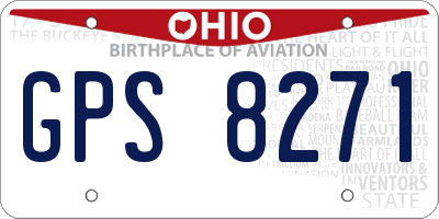 OH license plate GPS8271