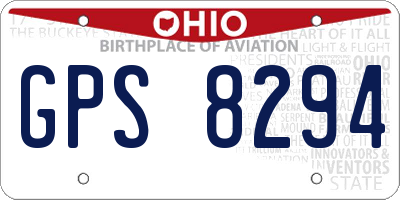 OH license plate GPS8294