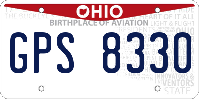 OH license plate GPS8330