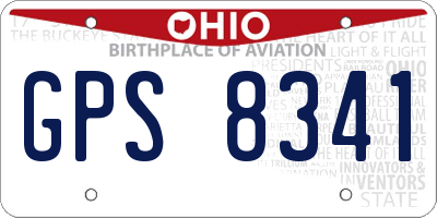 OH license plate GPS8341