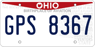 OH license plate GPS8367