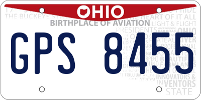 OH license plate GPS8455