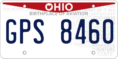 OH license plate GPS8460