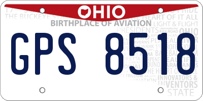 OH license plate GPS8518