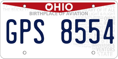 OH license plate GPS8554