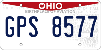 OH license plate GPS8577