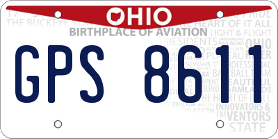 OH license plate GPS8611