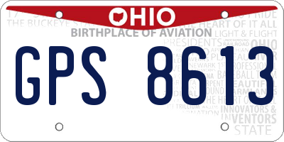 OH license plate GPS8613