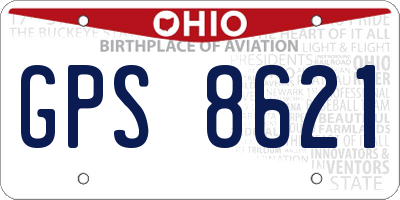 OH license plate GPS8621