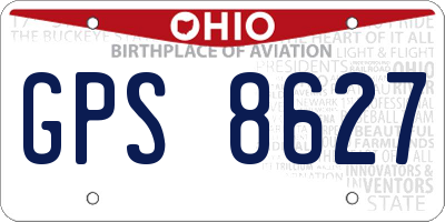 OH license plate GPS8627
