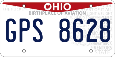 OH license plate GPS8628