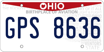 OH license plate GPS8636